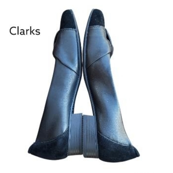 Clarks Tilmont Dalia Flat Loafer Black Dress Church Slip On Shoe Leather Women 9 - Picture 3 of 7